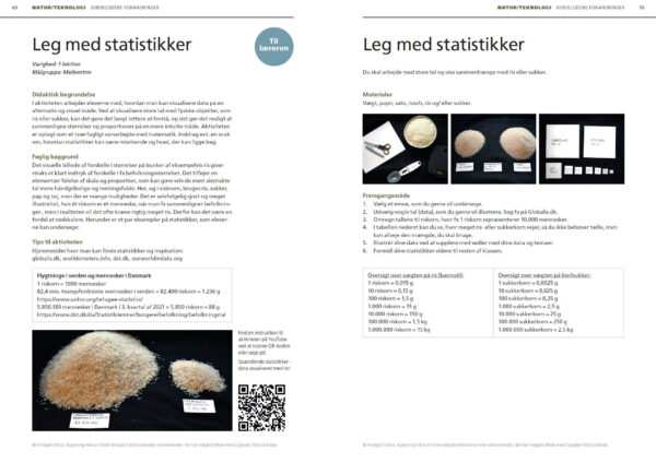 undersøgelse med statistikker med ris fra hæftet lær med hænderne i natur/teknologi